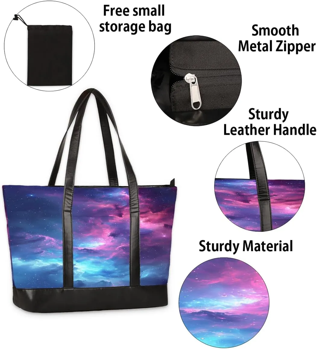 Canvas Laptop Tote Bag for Women Fruit Lemon Yellow Realistic 15.6 Inch Large Capacity Computer Bag