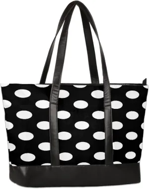 Canvas Laptop Tote Bag for Women Lines Stripes Colorful 15.6 Inch Large Capacity Computer Bag