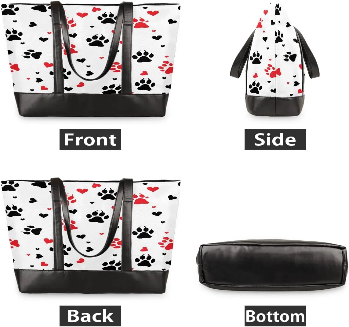 Canvas Laptop Tote Bag for Women Lines Stripes Colorful 15.6 Inch Large Capacity Computer Bag