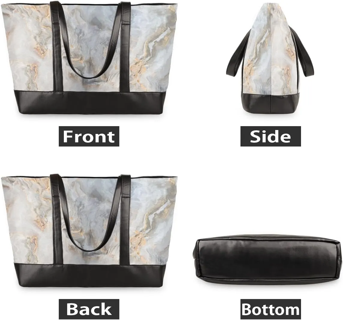 Canvas Laptop Tote Bag for Women Universe Galaxy Star 15.6 Inch Large Capacity Computer Bag