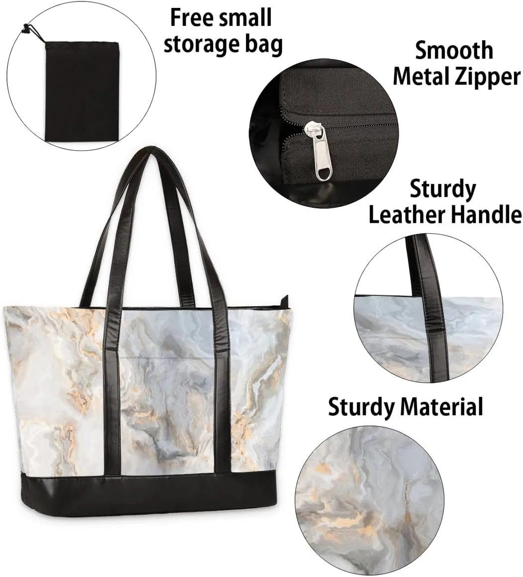 Canvas Laptop Tote Bag for Women Universe Galaxy Star 15.6 Inch Large Capacity Computer Bag
