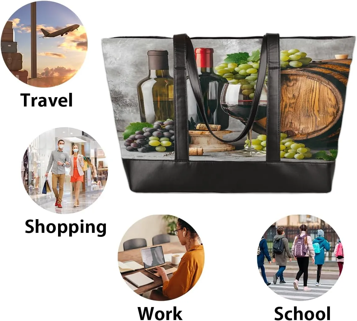 Canvas Laptop Tote Bag for Women Yellow Sunflower Butterfly 15.6 Inch Large Capacity Computer Bag