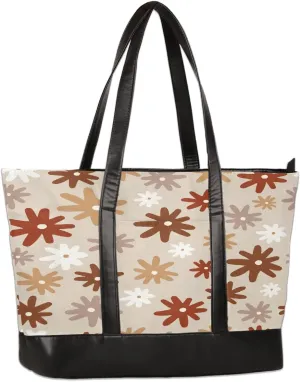 Canvas Laptop Tote Bag for Women Yellow Sunflower Butterfly 15.6 Inch Large Capacity Computer Bag
