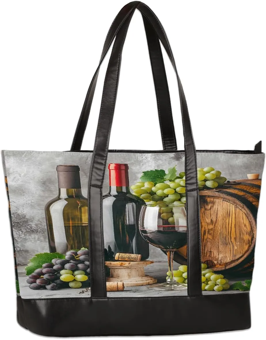 Canvas Laptop Tote Bag for Women Yellow Sunflower Butterfly 15.6 Inch Large Capacity Computer Bag
