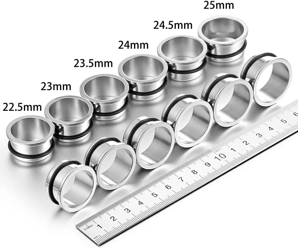 Casvort Unique 0.5mm Increments 00G-1'' Comfy Pain-free Single Flared Dead Stretching Plugs, Hypoallergenic Stretch Friendly Body Piercing Tapers, Pierced Ear Lobe Stretching Kits.