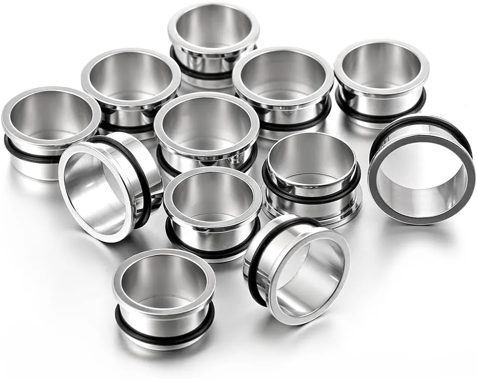 Casvort Unique 0.5mm Increments 00G-1'' Comfy Pain-free Single Flared Dead Stretching Plugs, Hypoallergenic Stretch Friendly Body Piercing Tapers, Pierced Ear Lobe Stretching Kits.