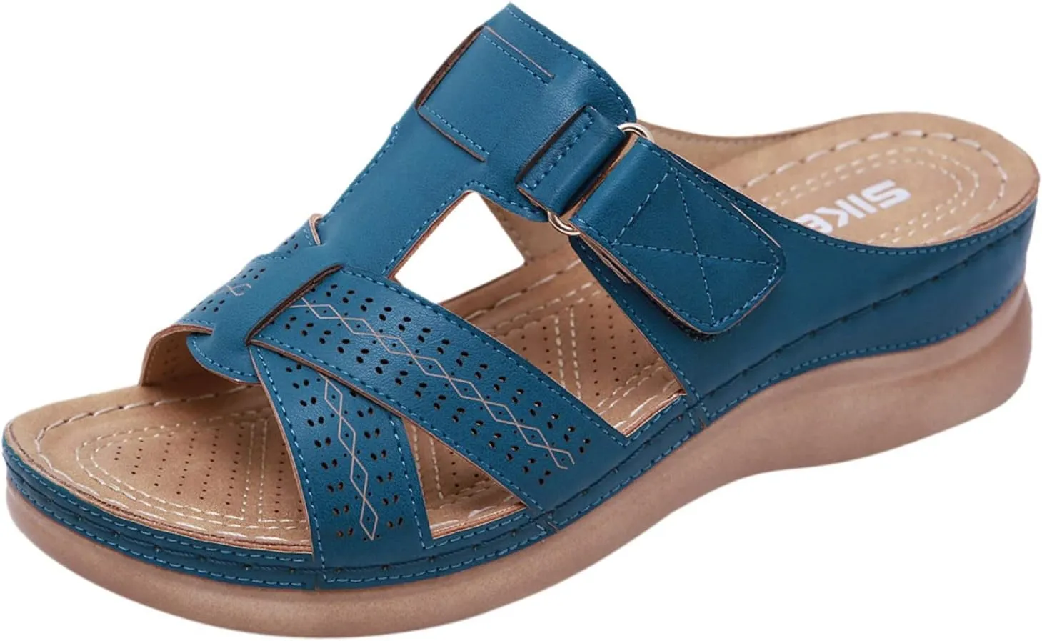Cathalem Sandals Women Comfortable Orthopedic Wedge Sandalias Women Slip on Platform Sandals