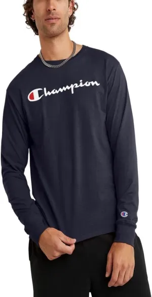 Champion Men's Classic Long Sleeve Soft, Comfortable T-Shirt (Regular or Big & Tall)