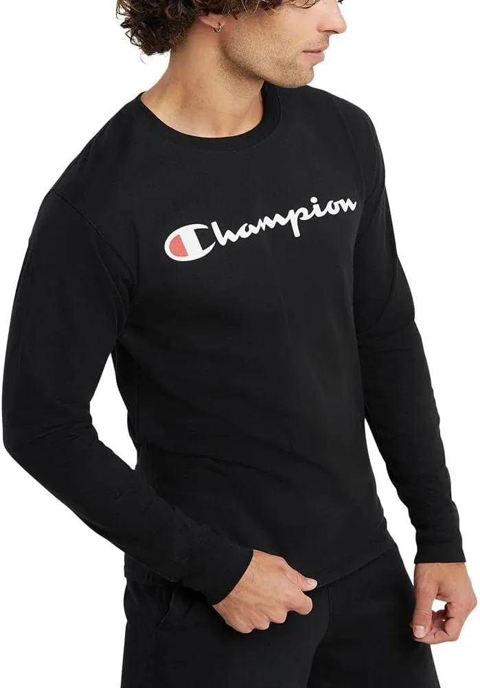 Champion Men's Classic Long Sleeve Soft, Comfortable T-Shirt (Regular or Big & Tall)
