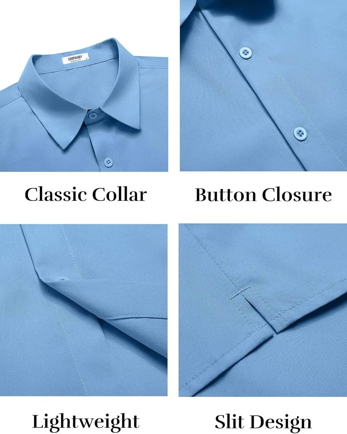 COOFANDY Mens Button Down Shirts Short Sleeve Casual Shirt Summer Untucked Dress Shirts