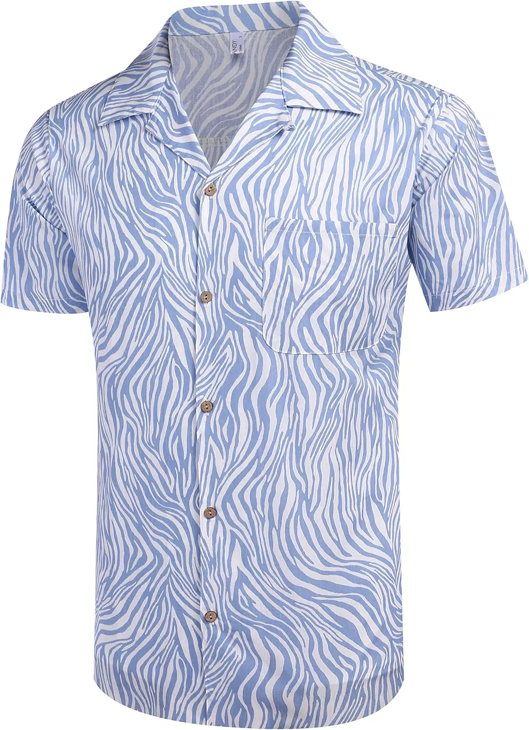COOFANDY Men's Hawaiian Floral Shirts Cotton Linen Button Down Tropical Holiday Beach Shirts