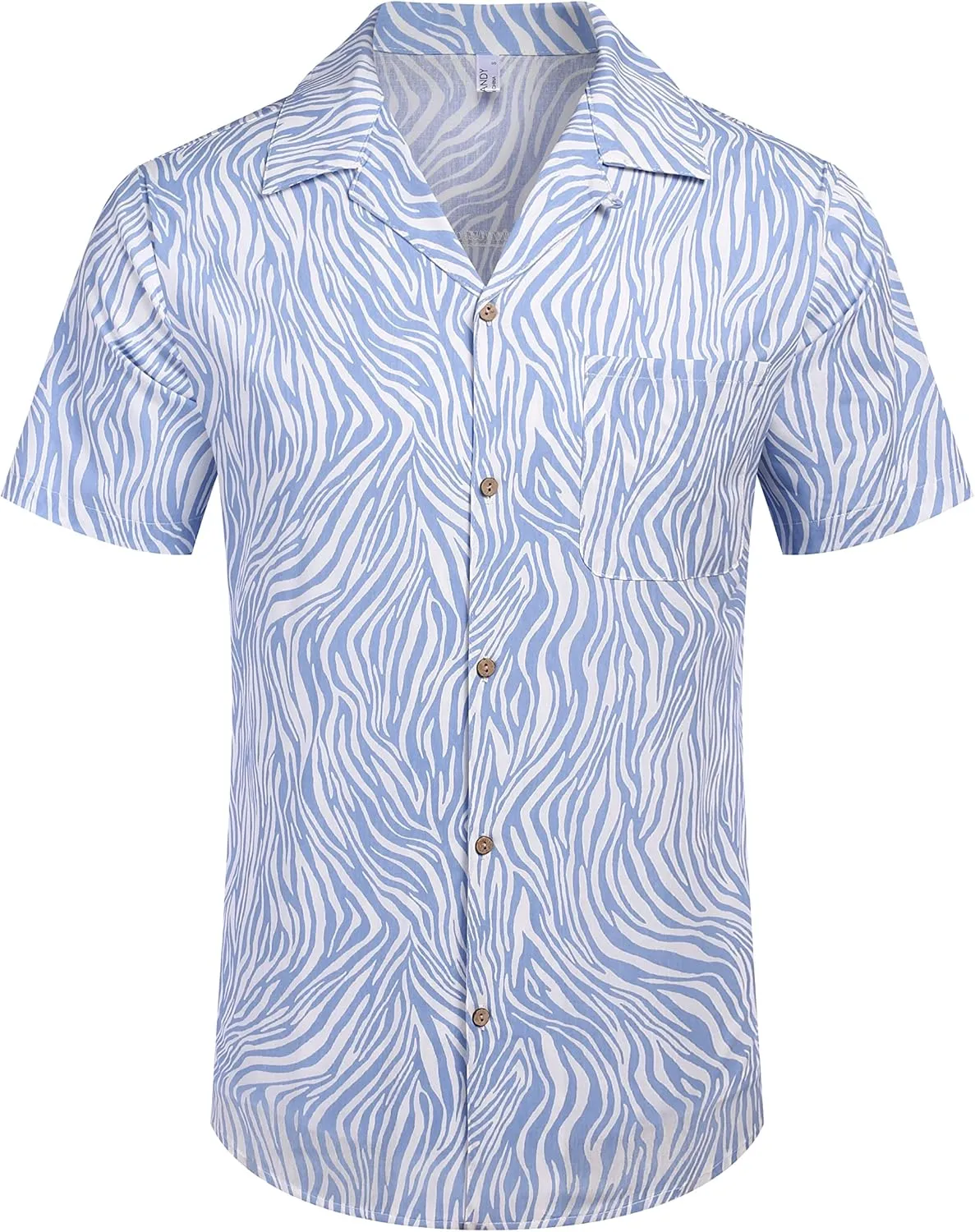 COOFANDY Men's Hawaiian Floral Shirts Cotton Linen Button Down Tropical Holiday Beach Shirts