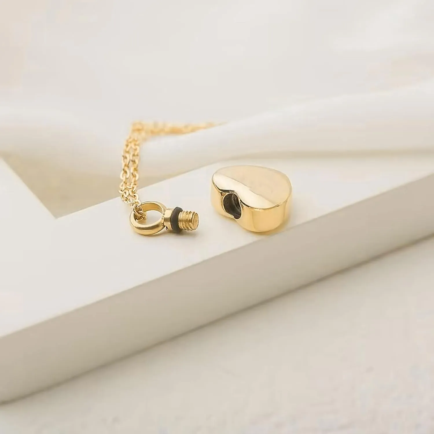 Cremation Jewelry Small Heart Urn Necklace Ashes for Women Men Keepsake Pendant Memorial Human Ash Holder