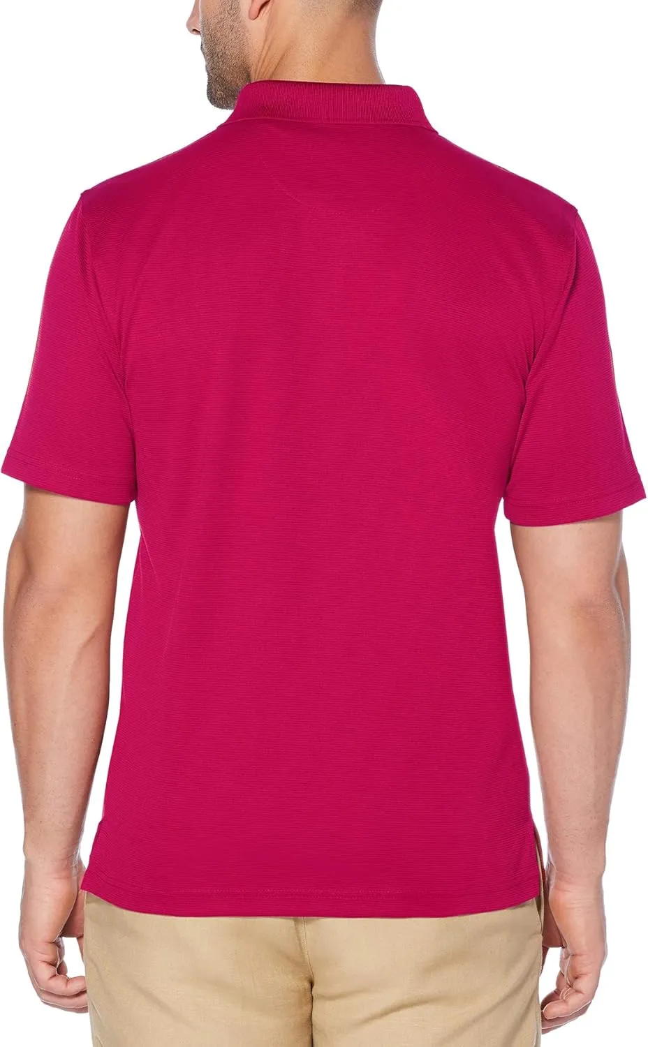 Cubavera mens Essential Textured Performance Polo Shirt, Moisture-wicking Technology