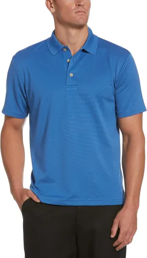Cubavera mens Essential Textured Performance Polo Shirt, Moisture-wicking Technology