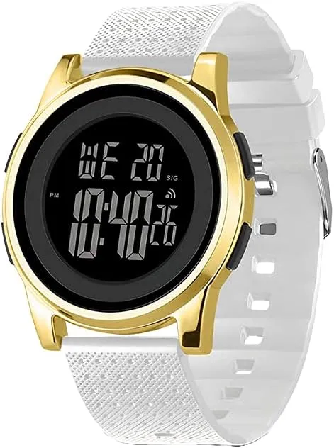 D Dash Ultra-Thin Minimalist Sports Waterproof Digital Watches Men with Wide-Angle Display Rubber Strap Wrist Watch for Men Women