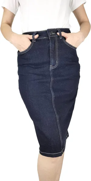 Denim Skirt Women Trendy High Waisted Summer Jean Skirts