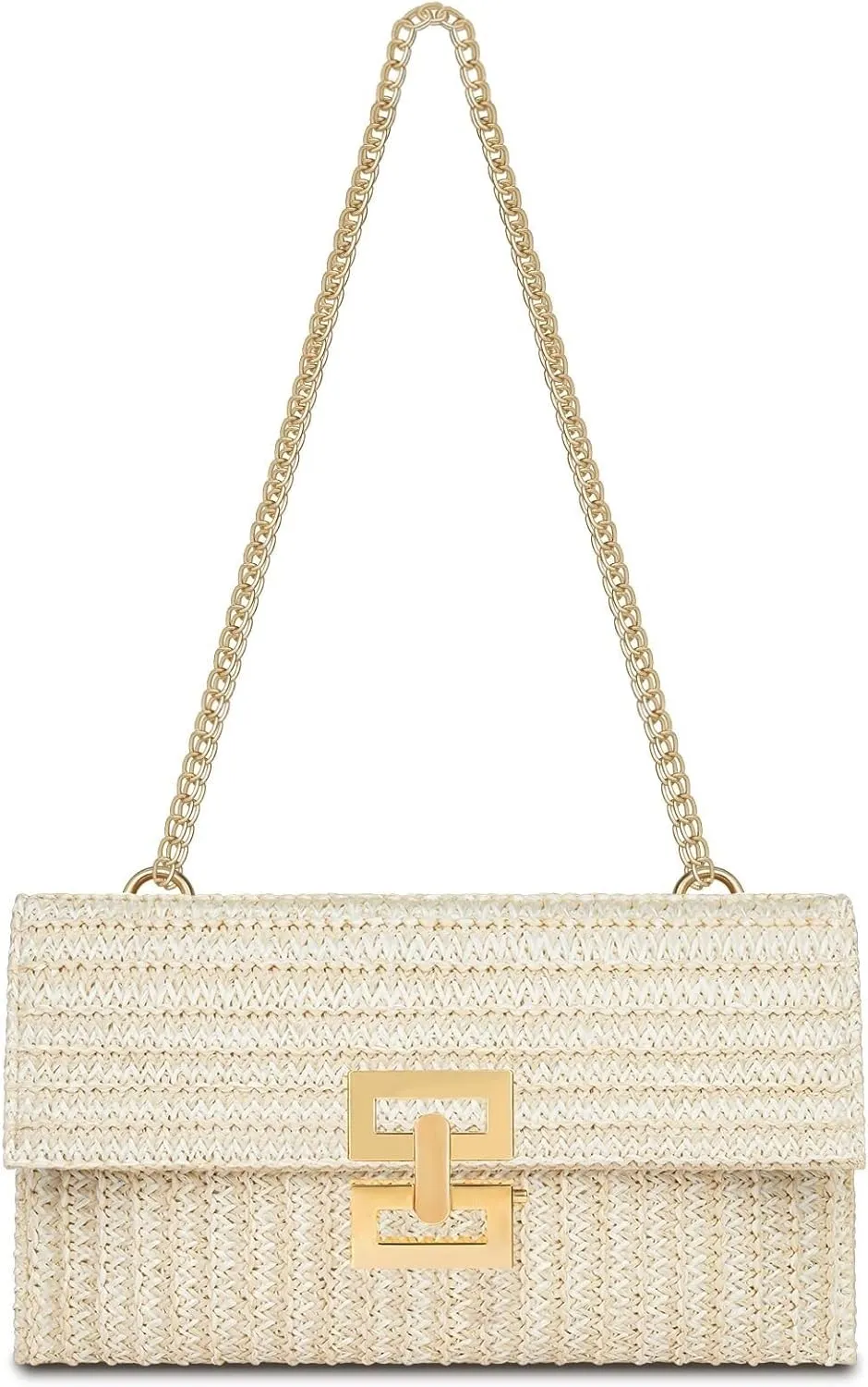 Designer Evening Handbag Summer Beach Shoulder Crossbody Straw Clutch Purse for Women