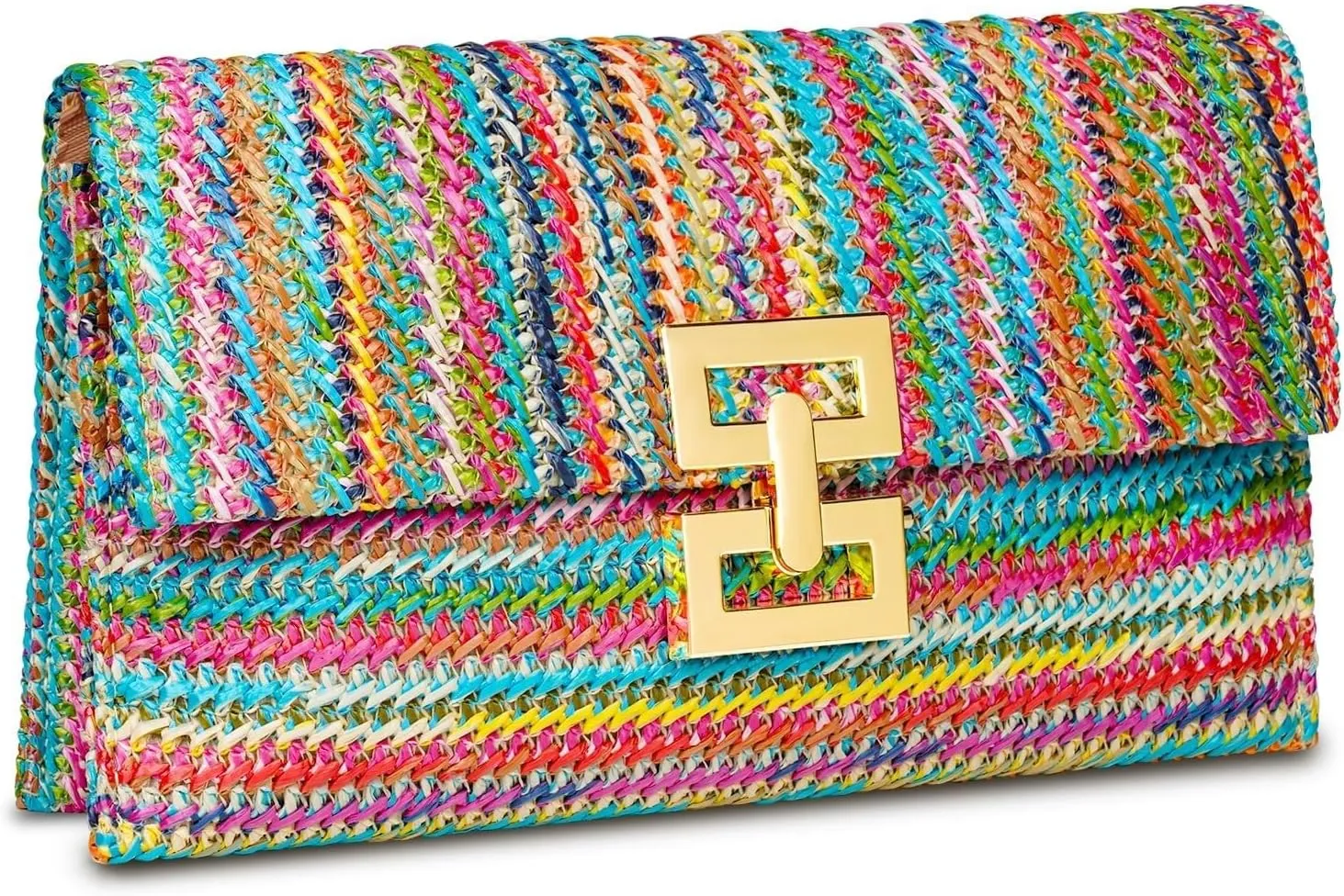Designer Evening Handbag Summer Beach Shoulder Crossbody Straw Clutch Purse for Women