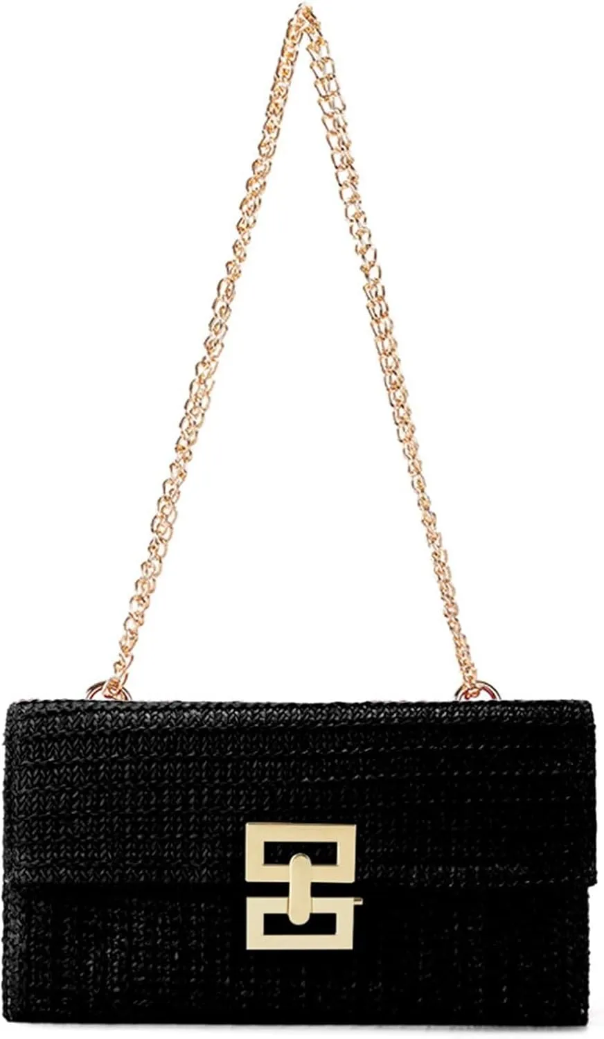 Designer Evening Handbag Summer Beach Shoulder Crossbody Straw Clutch Purse for Women