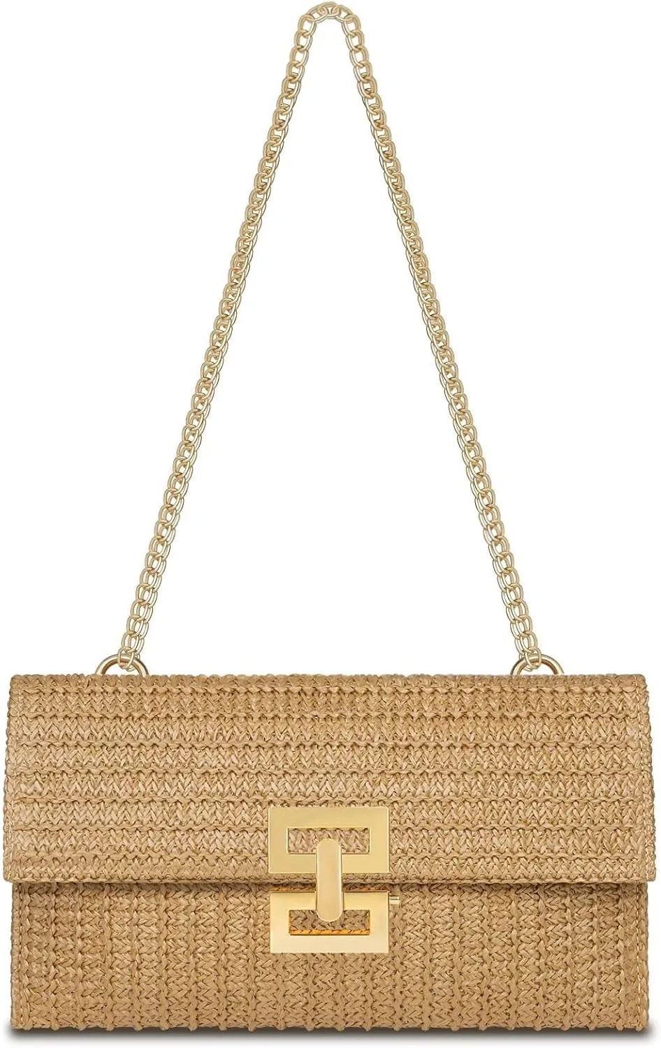 Designer Evening Handbag Summer Beach Shoulder Crossbody Straw Clutch Purse for Women