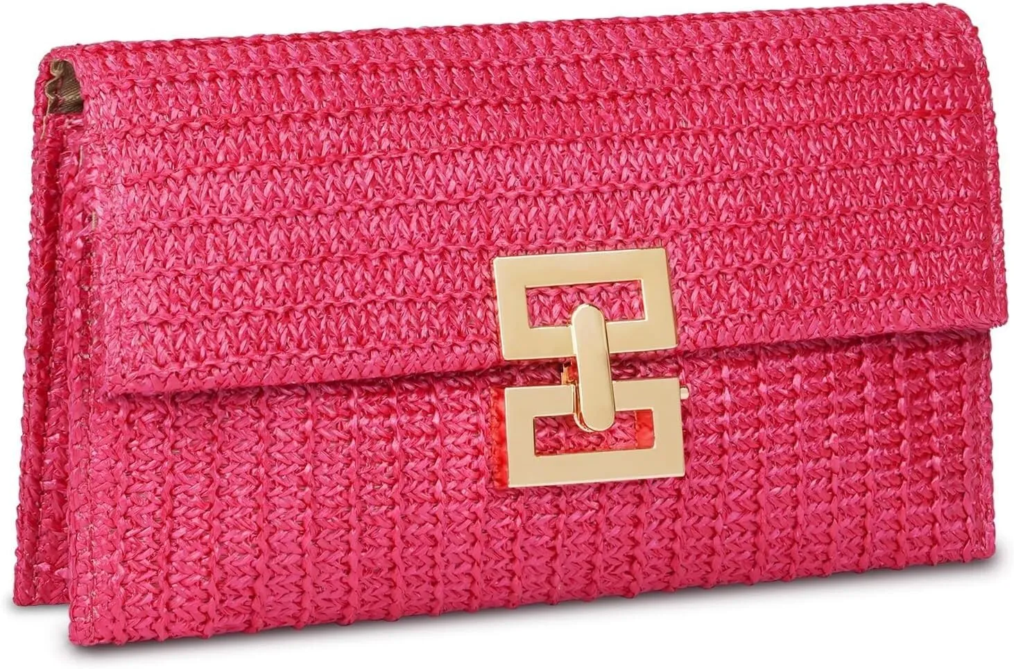 Designer Evening Handbag Summer Beach Shoulder Crossbody Straw Clutch Purse for Women