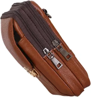 Didiseaon 1Pc Cowhide Mobile Phone Bag for Men Practical Pocket Belt Bag Change Purse Key Storage for Business Use Durable and Stylish Design