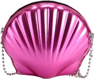 DJBM Women Cute Seashell Evening Clutch Handbag PU Leather Fashion Chic Crossbody Bag for Wedding Dress
