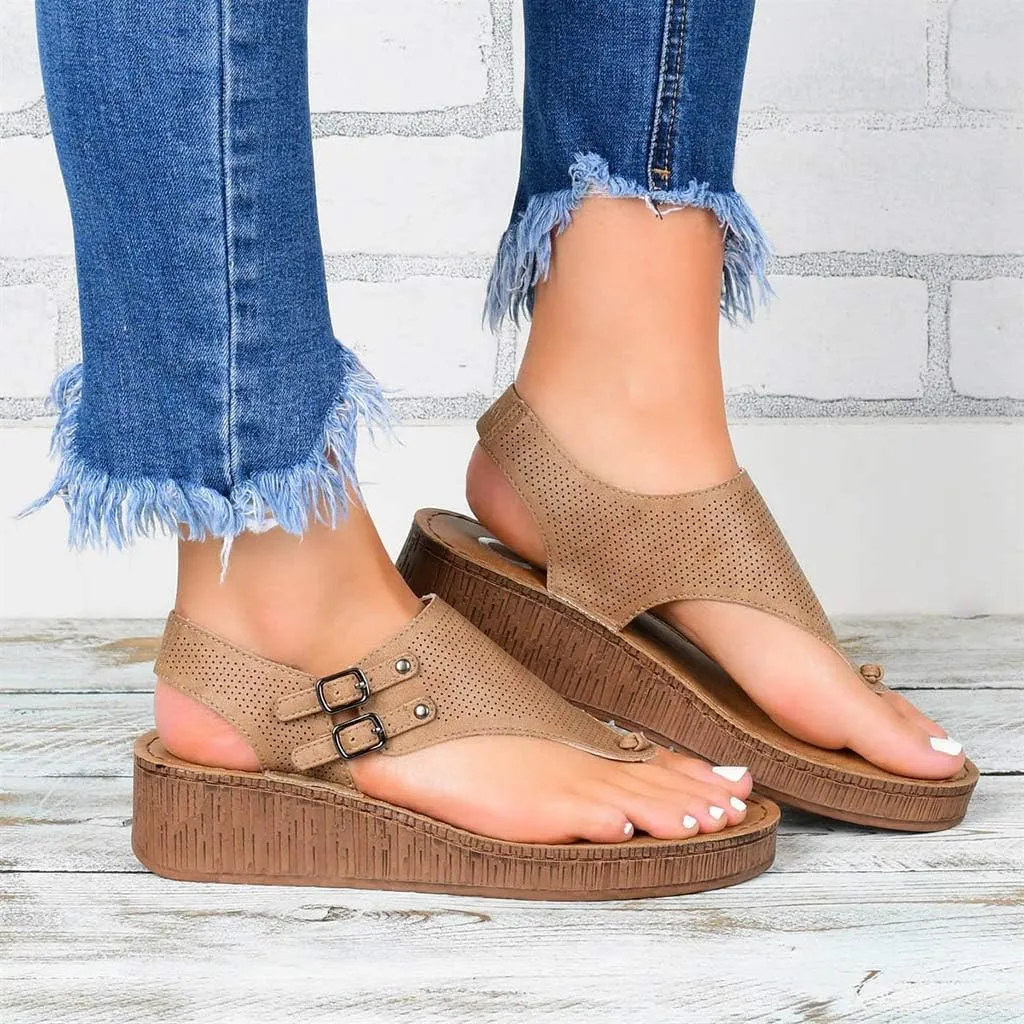 Eduavar Sandals for Women Dressy, Orthopedic Sandals for Women Comfy Soft Flip Flops Flat Sandals with Ankle Strap