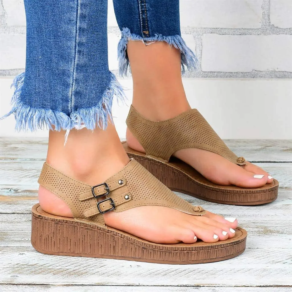 Eduavar Sandals for Women Dressy, Orthopedic Sandals for Women Comfy Soft Flip Flops Flat Sandals with Ankle Strap