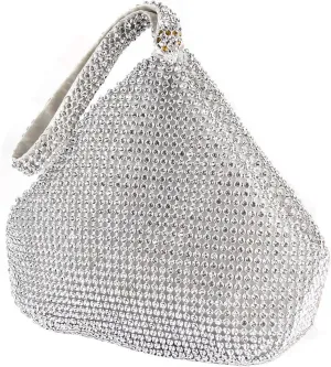 ELEOPTION Women Clutch Purse Women's Evening Bag Clutch Full Rhinestones Wedding Bag,Large