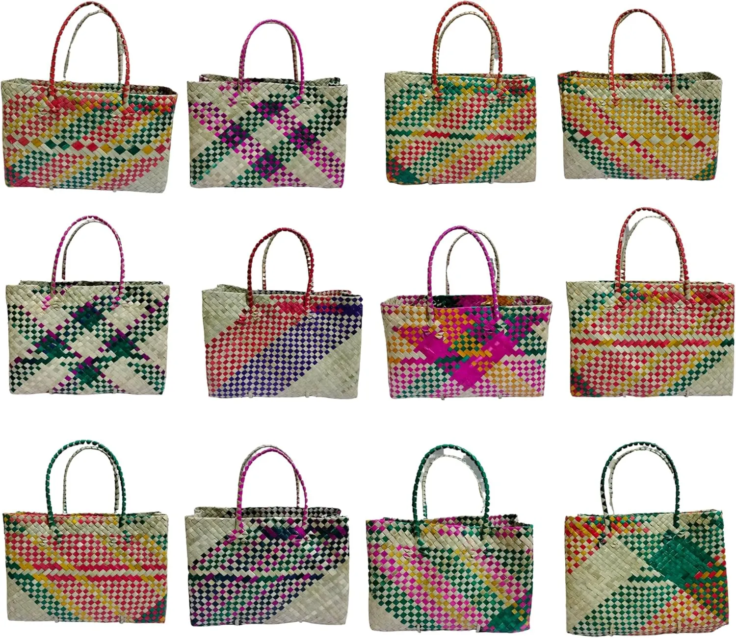 Eternity j&k Bayong Buri Bag Pandan Straw Bag Karagumoy handwoven - Handbag for women - Summer Bayong straw bag - 3 Bags