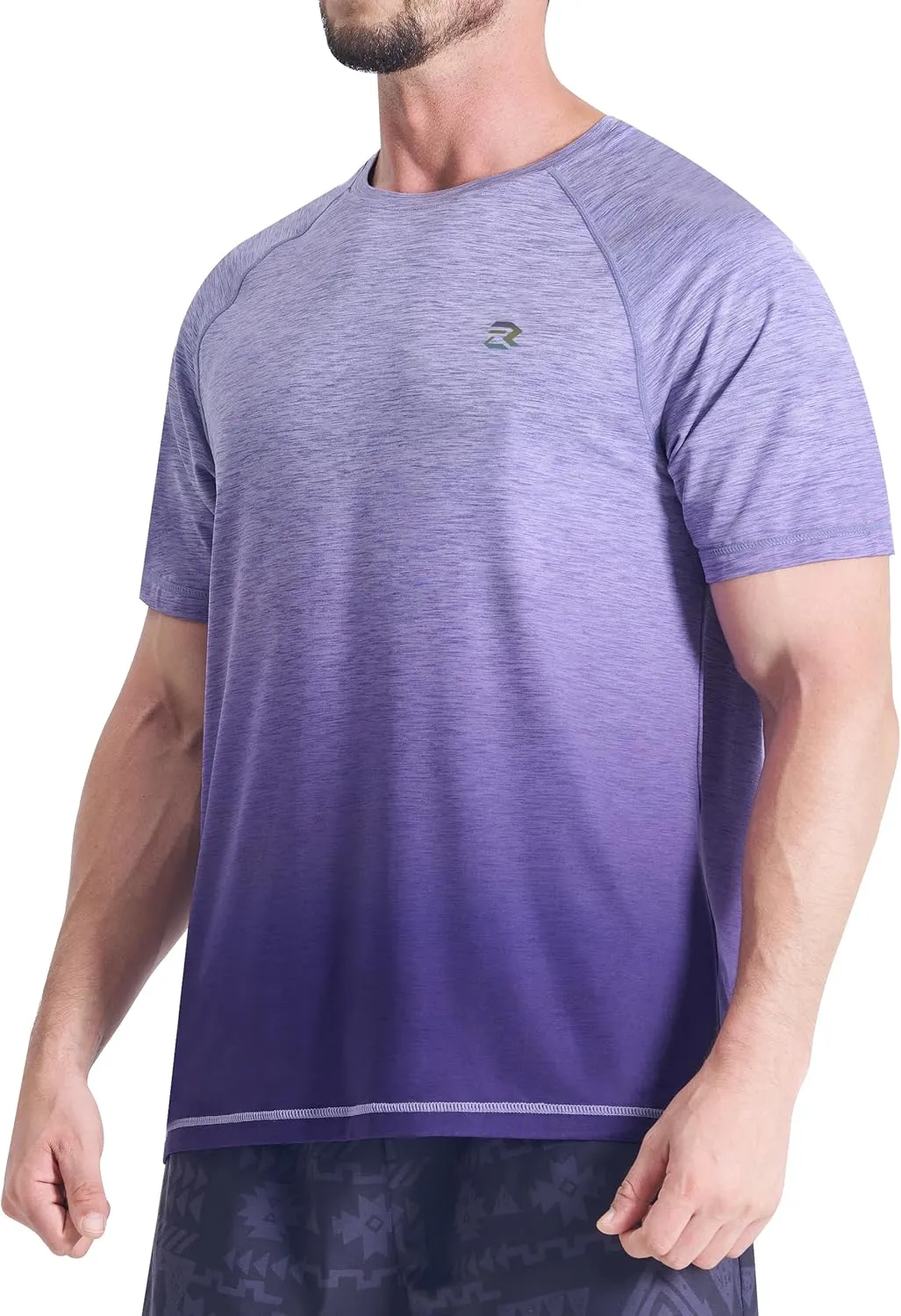 EZRUN Men's Workout Shirts Quick Dry Summer Swim T-Shirts Gym Athletic Running Short Sleeve Tshirts Casual Rash Guard