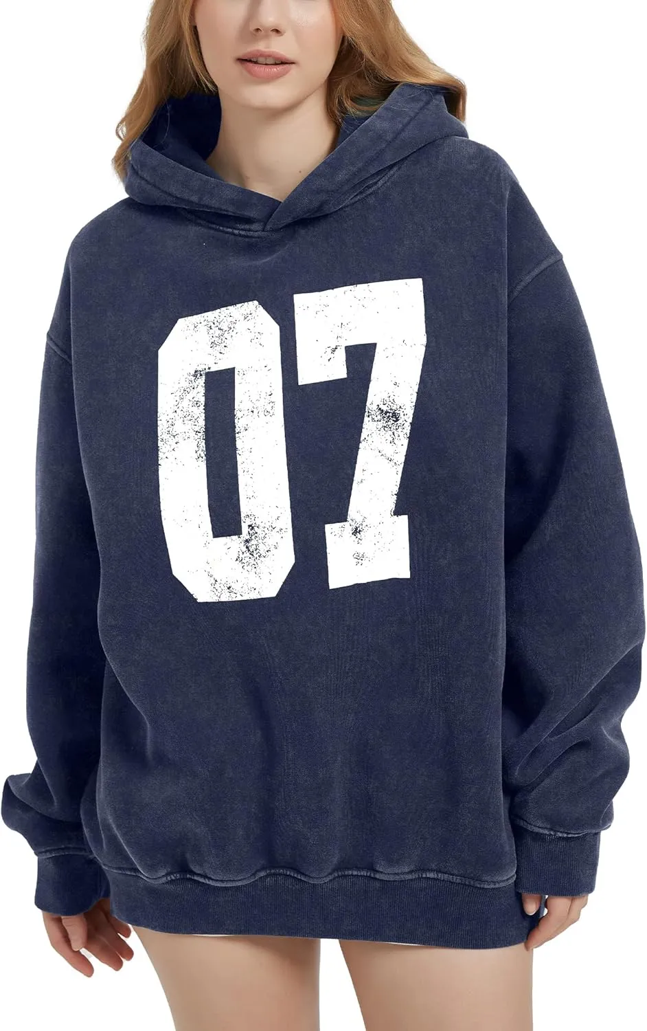 FAIABLE Oversized Hoodies for Women Acid Washed Graphic Women's Fashion Hoodies Sweatshirts Y2k Sweater Preppy for College