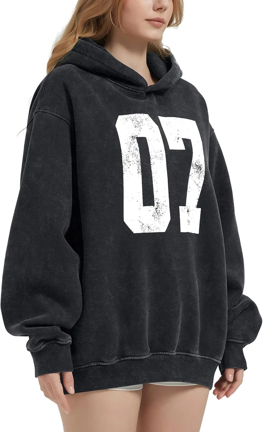 FAIABLE Oversized Hoodies for Women Acid Washed Graphic Women's Fashion Hoodies Sweatshirts Y2k Sweater Preppy for College