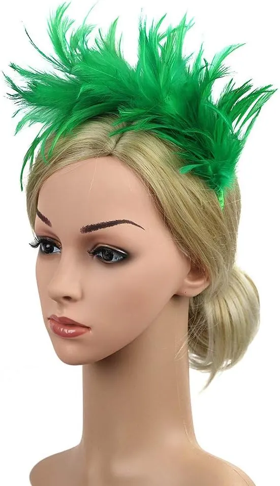Fascinator for Women Derby Tea Party Feather Headband Fashion 1920s Flapper Hair Clip Fascinators Headpiece