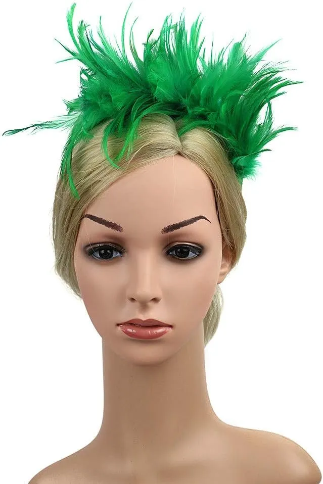 Fascinator for Women Derby Tea Party Feather Headband Fashion 1920s Flapper Hair Clip Fascinators Headpiece