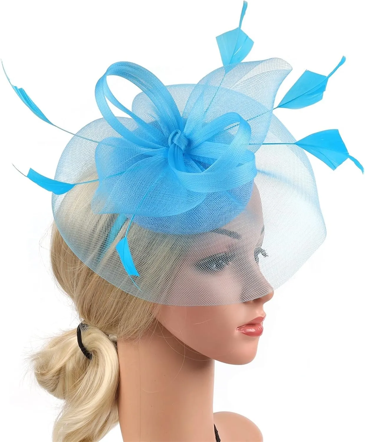 Fascinator Hair Clip Fascinator Tea Parties Headband Derby Pillbox Hat Women Fascinator Hair Clip