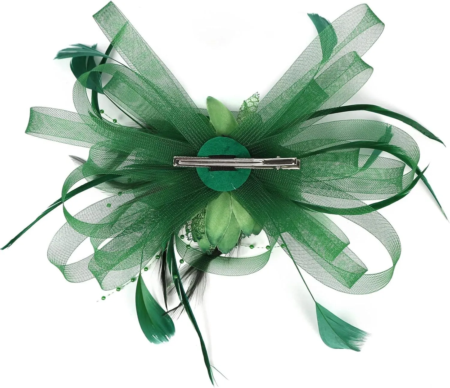 Fascinators Hat 1920s Fascinators Hats for Women Flower Mesh Feathers Hair Clip Tea Parties Hats Feather Headband