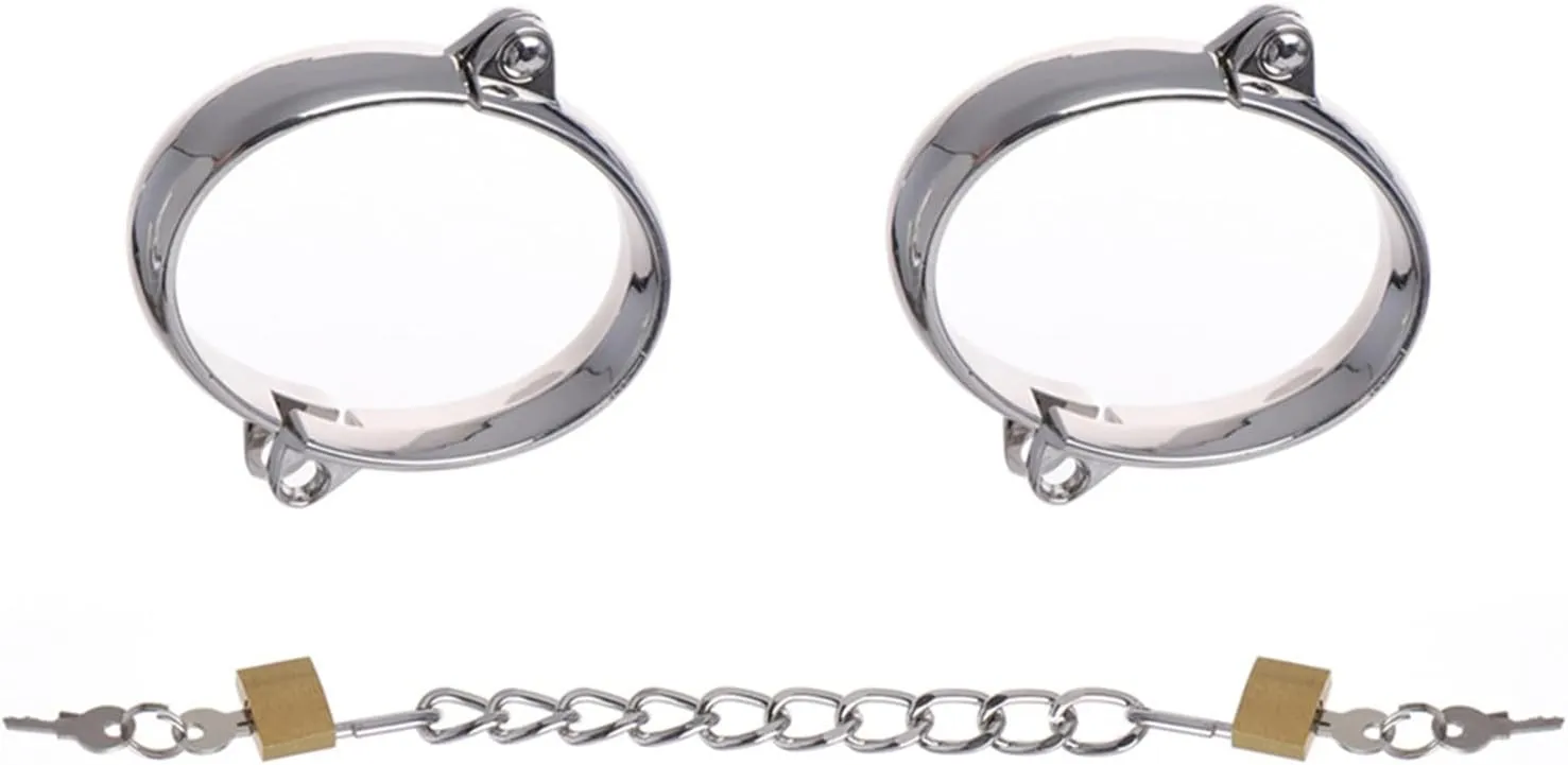 Fashion Alloy Bangles & Ankle Bracelet Connect Chain Kits - The Ultimate Lockable Cosplay Cuffs for Your Costume Accessory
