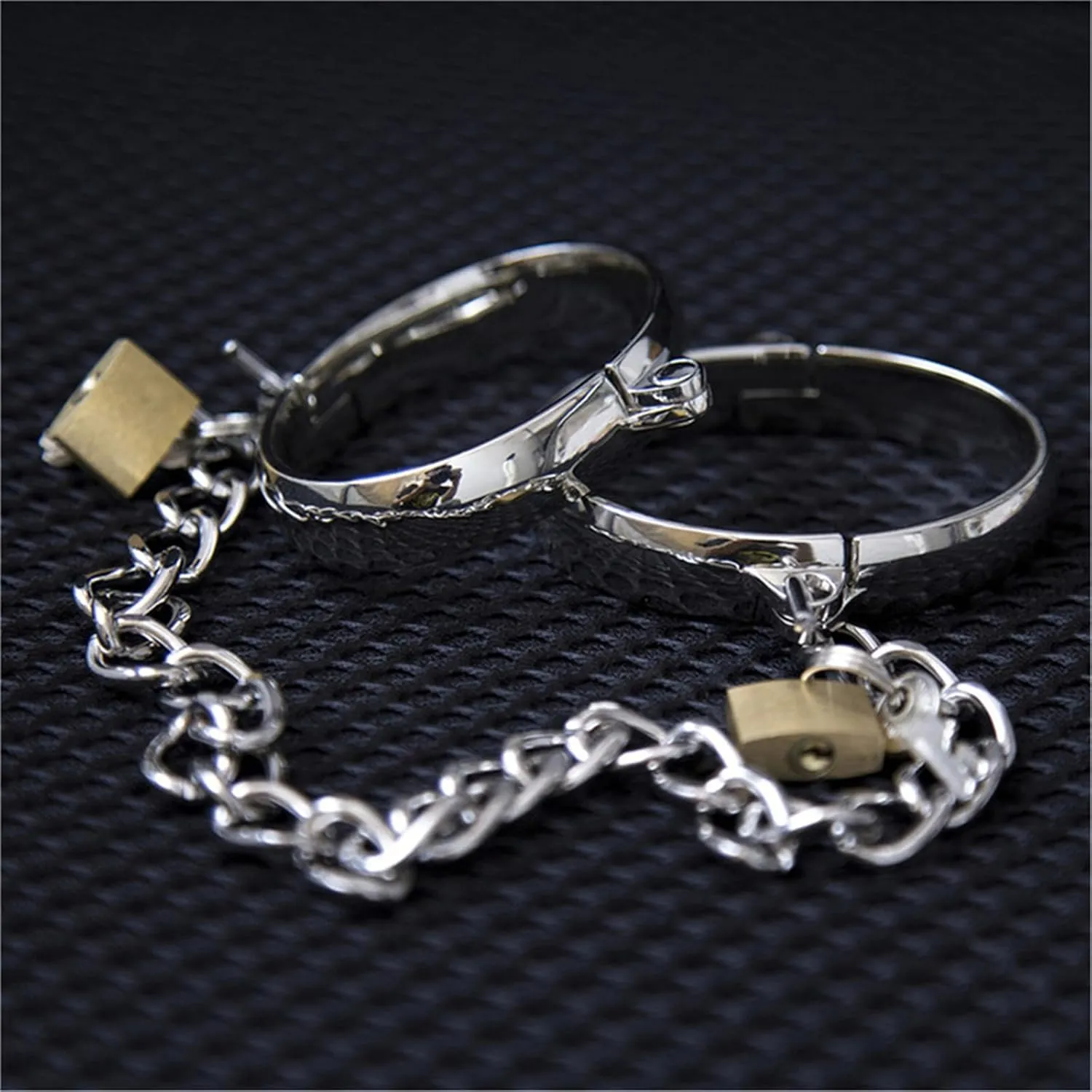 Fashion Alloy Bangles & Lockable Ankle Bracelet Kits - Cosplay Cuffs Bar Costume Accessory, Connect Your Style Chain Today