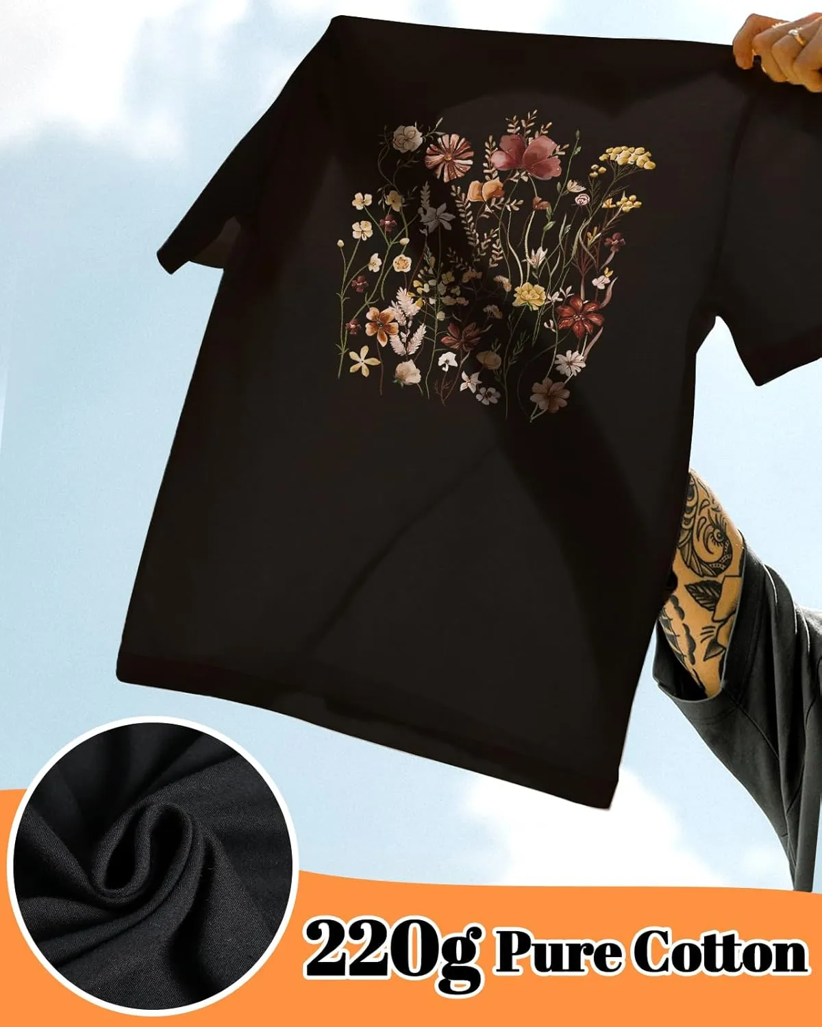 Flafens T Shirts for Women Graphic Tees Cute Shirts Cotton Fit Short Tshirts
