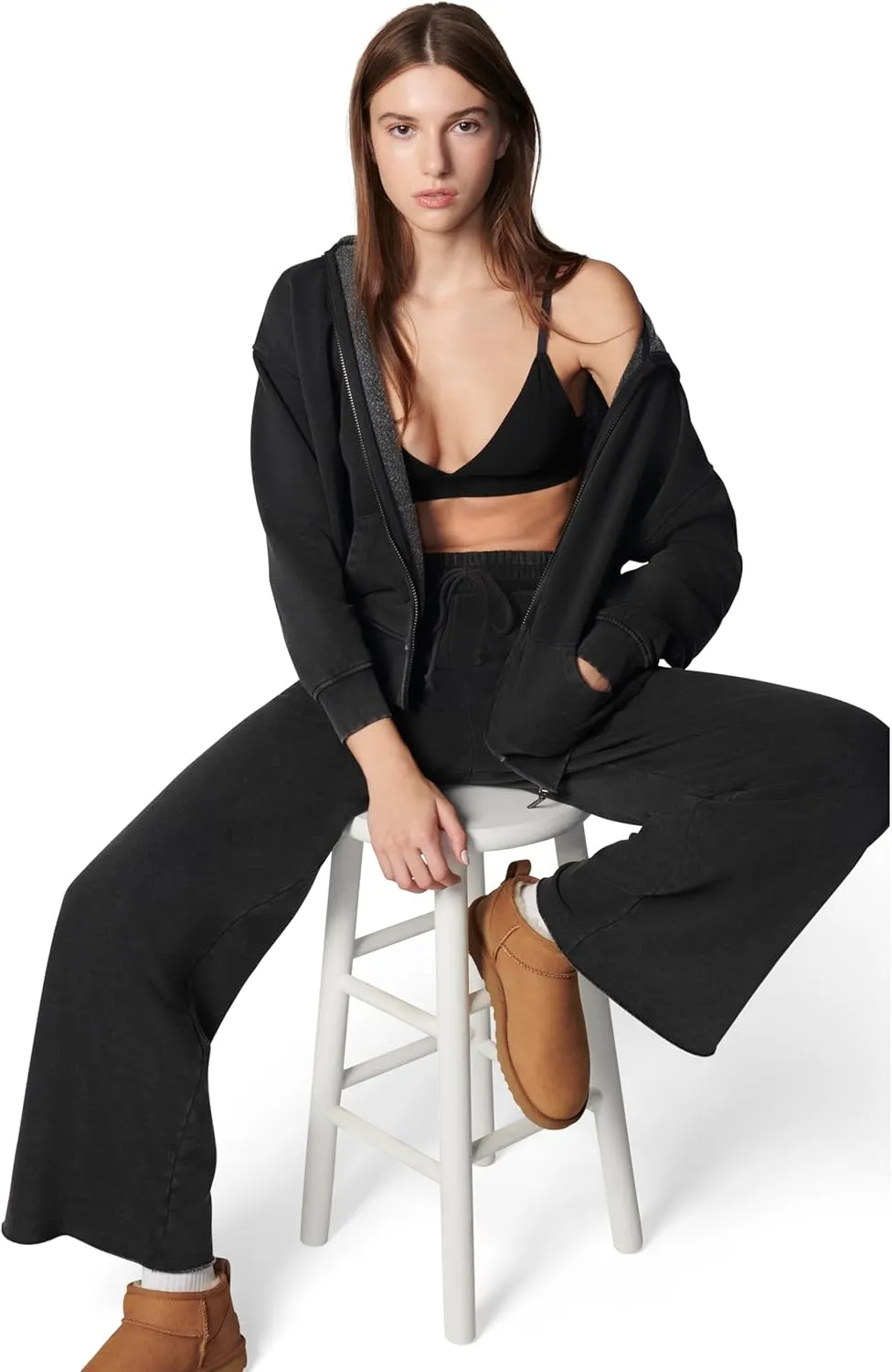florence by mills Women's Cozy Crush Slouchy Sleeve Oversized Zip Hoodie