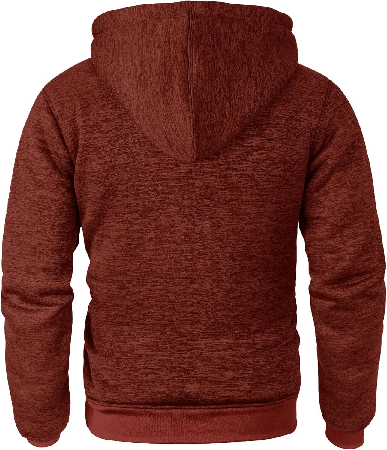GEEK LIGHTING Men's Hoodie Heavyweight Fleece Sweatshirt Comfortable Full Zip Up Thick Sherpa Lined for Men Outdoor Activity