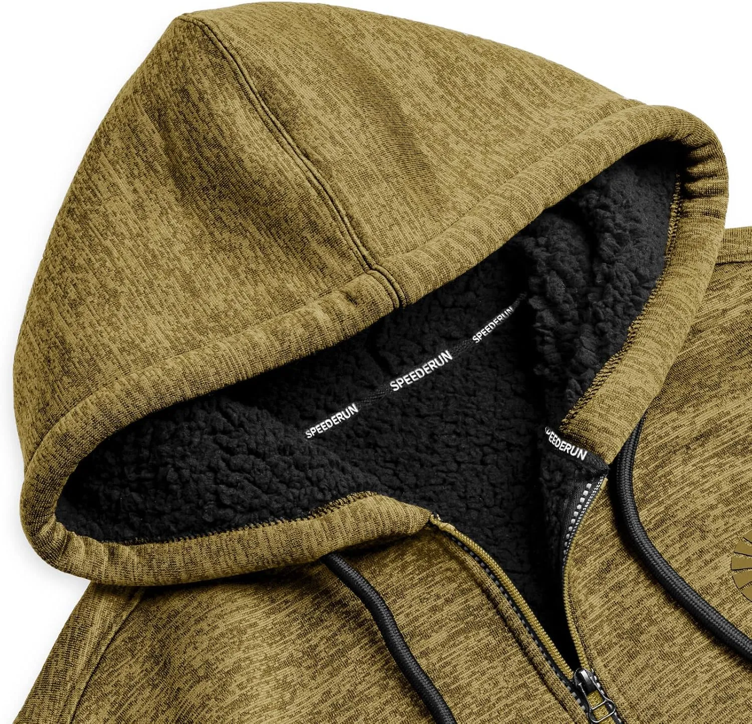 GEEK LIGHTING Men's Hoodie Heavyweight Fleece Sweatshirt Comfortable Full Zip Up Thick Sherpa Lined for Men Outdoor Activity