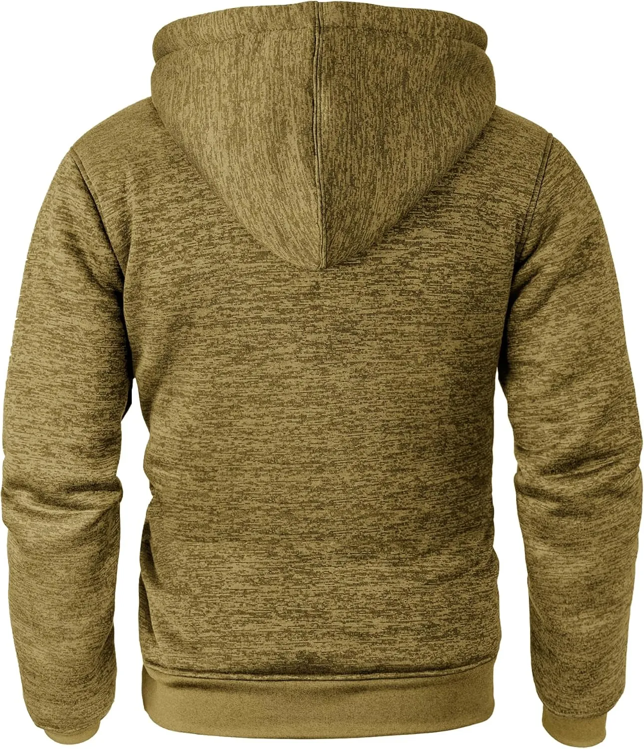 GEEK LIGHTING Men's Hoodie Heavyweight Fleece Sweatshirt Comfortable Full Zip Up Thick Sherpa Lined for Men Outdoor Activity