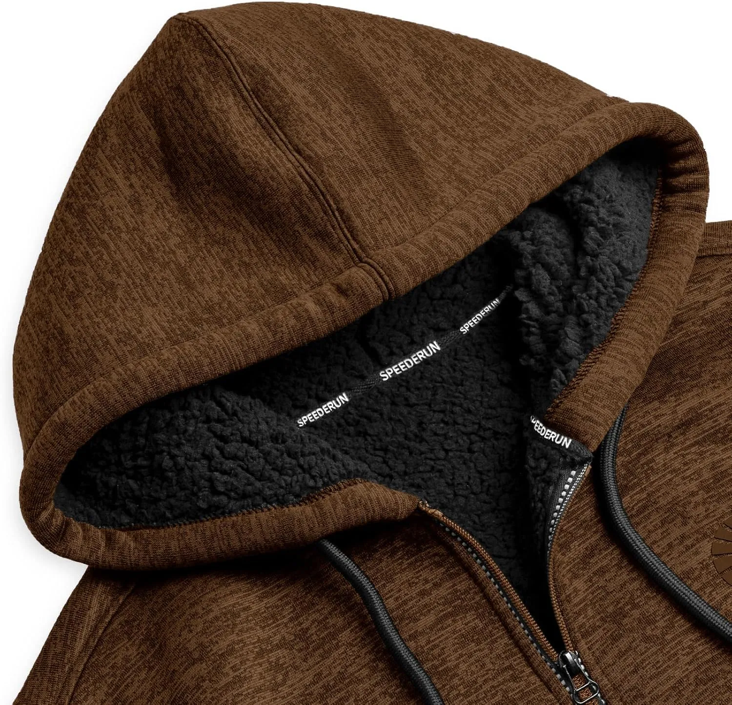 GEEK LIGHTING Men's Hoodie Heavyweight Fleece Sweatshirt Comfortable Full Zip Up Thick Sherpa Lined for Men Outdoor Activity