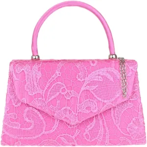 Girly HandBags Womens Lace Satin Top Handle Clutch Bag Handbag Wedding Vintage