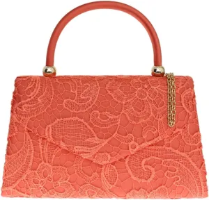 Girly HandBags Womens Lace Satin Top Handle Clutch Bag Handbag Wedding Vintage