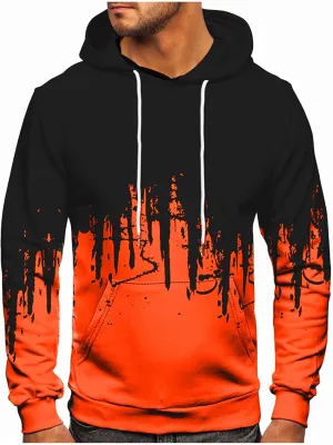 GOFULY Sweatshirt For Men Streetwear Fall Hoodies Long Sleeve Drawstring Hoodie Pullover Winter 3D Print Clothes With Pockets